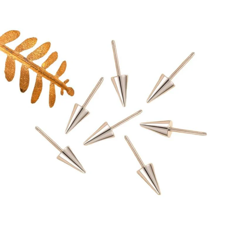 Wholesale Titanium Steel And Stainless Steel Ear Screw Rod With Pointed Cone Ear Plug And Spiral Ear Needle Accessories - Image 5