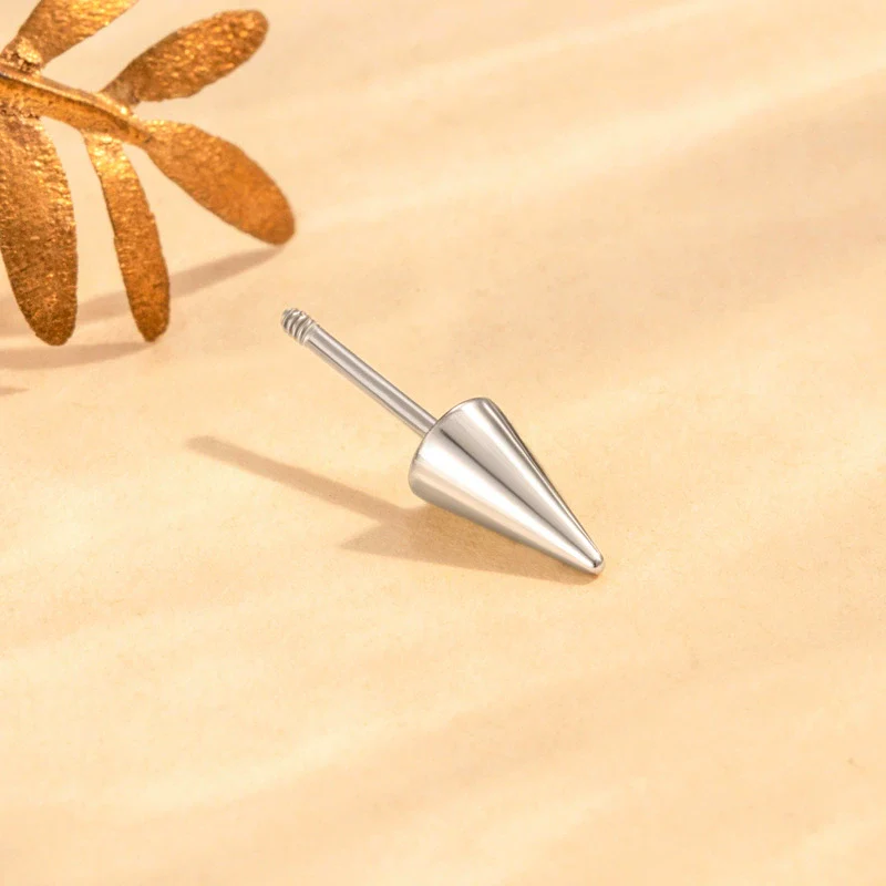 Wholesale Titanium Steel And Stainless Steel Ear Screw Rod With Pointed Cone Ear Plug And Spiral Ear Needle Accessories - Image 6