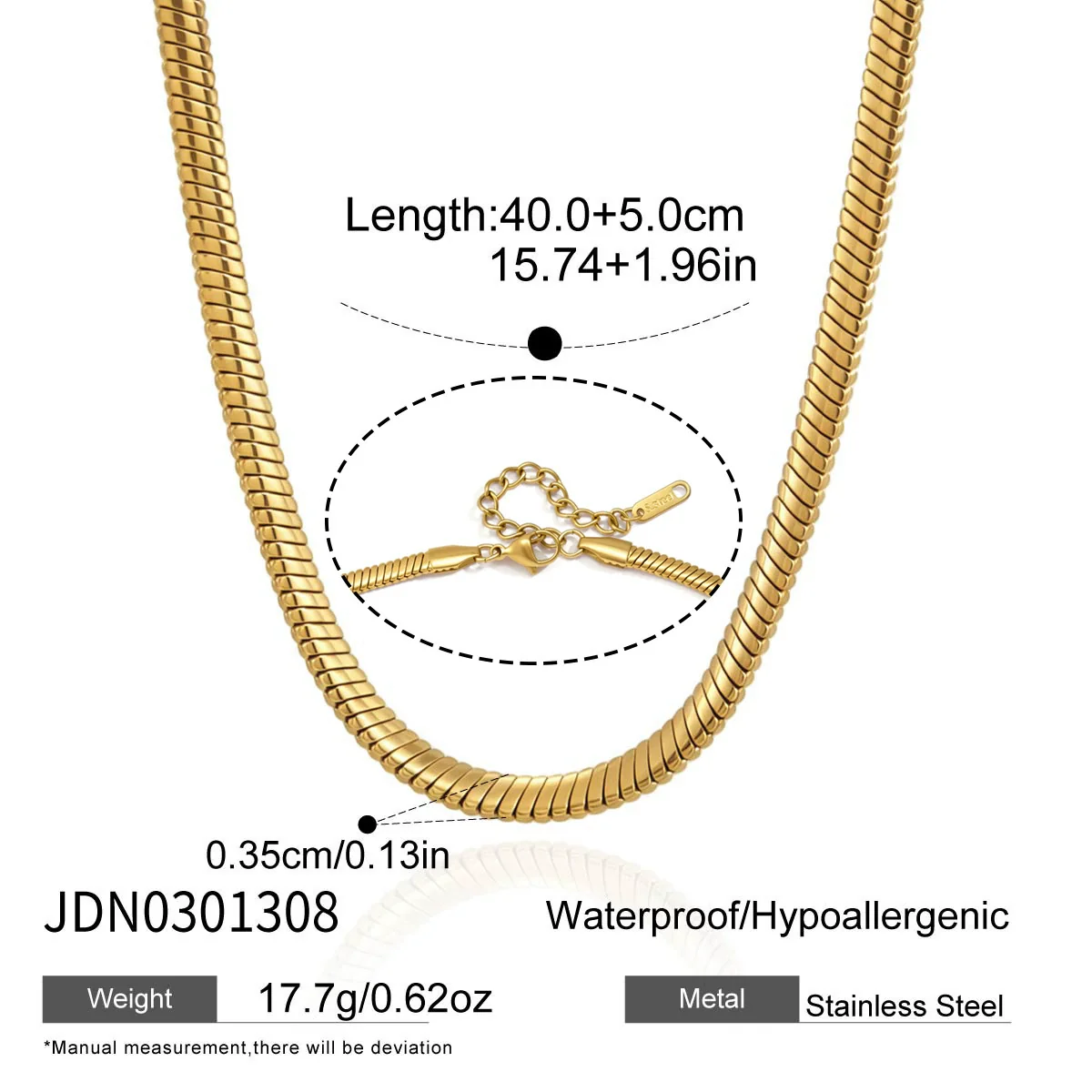 Wholesale Titanium Steel And Stainless Steel Geometric Electroplated Necklace And Bracelet Jewelry For Women - Image 6