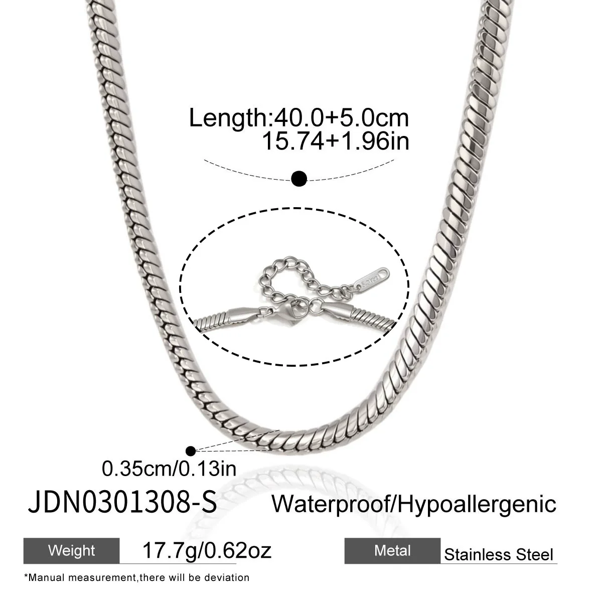 Wholesale Titanium Steel And Stainless Steel Geometric Electroplated Necklace And Bracelet Jewelry For Women - Image 7