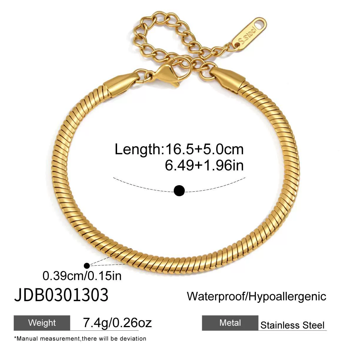 Wholesale Titanium Steel And Stainless Steel Geometric Electroplated Necklace And Bracelet Jewelry For Women - Image 8