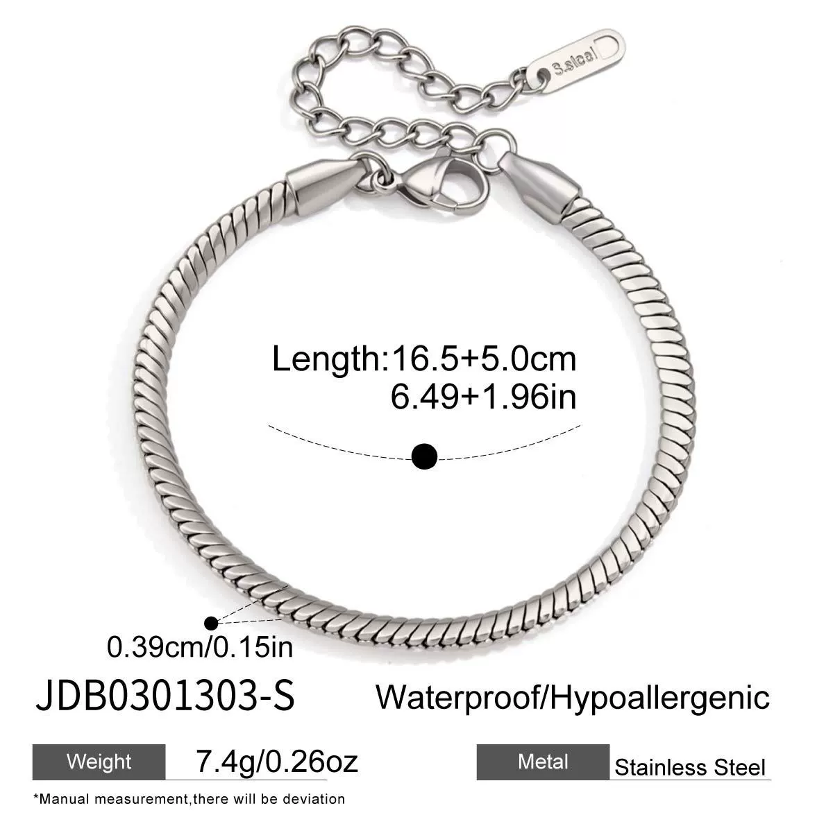 Wholesale Titanium Steel And Stainless Steel Geometric Electroplated Necklace And Bracelet Jewelry For Women - Image 9
