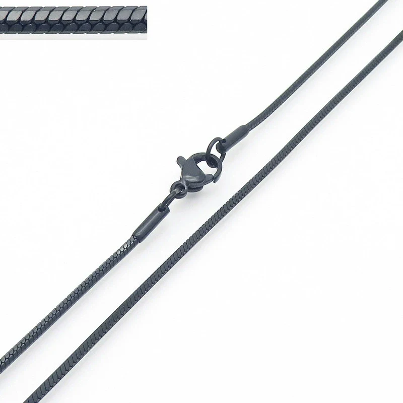 Wholesale Titanium Steel And Stainless Steel Geometric Snake Bone Chain Hiphop Necklace With 18K Gold Vacuum Electroplating - Image 14