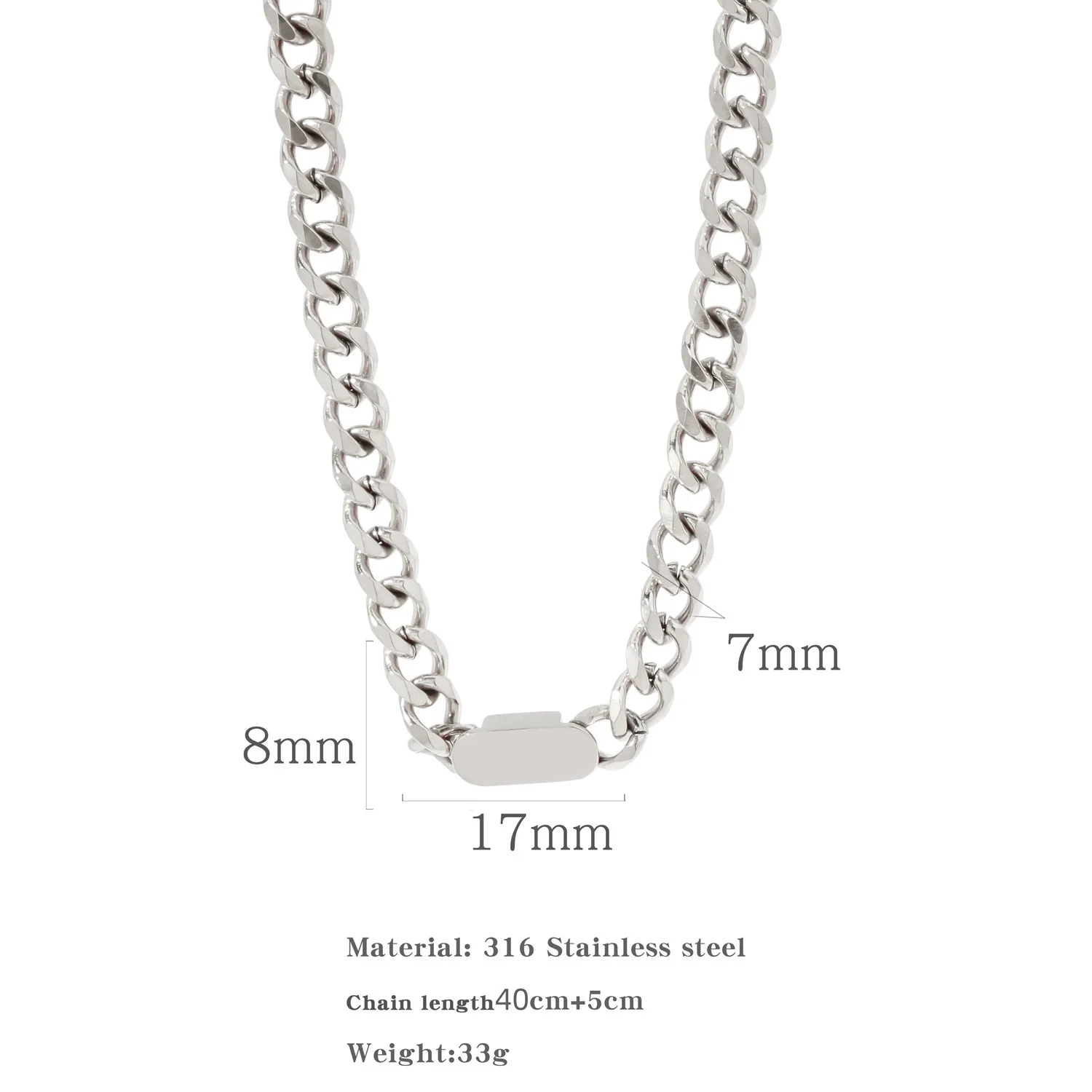 Wholesale Titanium Steel And Stainless Steel Geometric Style Electroplated Heavy Industry Thick Chain Bracelet For Women And Unisex - Image 9