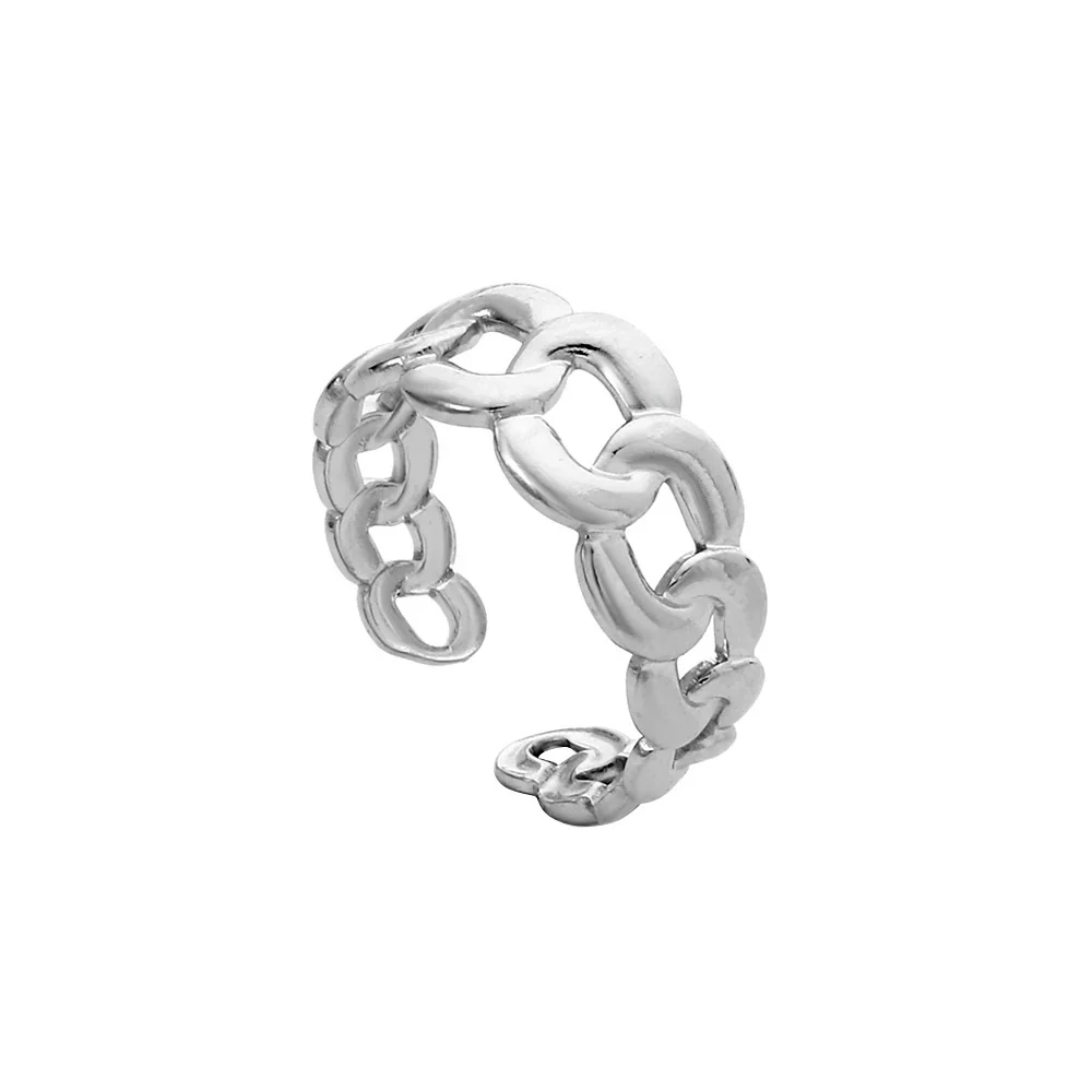 Wholesale Titanium Steel And Stainless Steel Opening Ring Geometric Style Electroplated For Women And Couples - Image 19