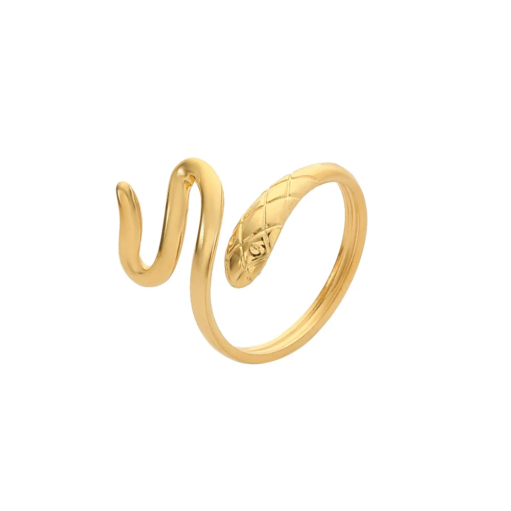 Wholesale Titanium Steel And Stainless Steel Opening Ring Geometric Style Electroplated For Women And Couples - Image 4