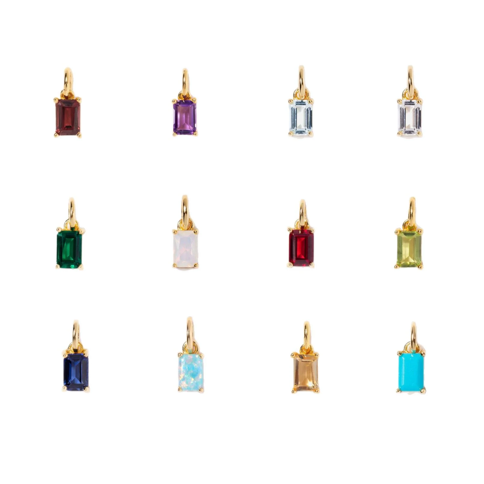 Wholesale Titanium Steel And Stainless Steel Retro Geometric Ochain Necklace With December Birthstone Pendant Plated In 18K Gold Color Unisex - Image 5