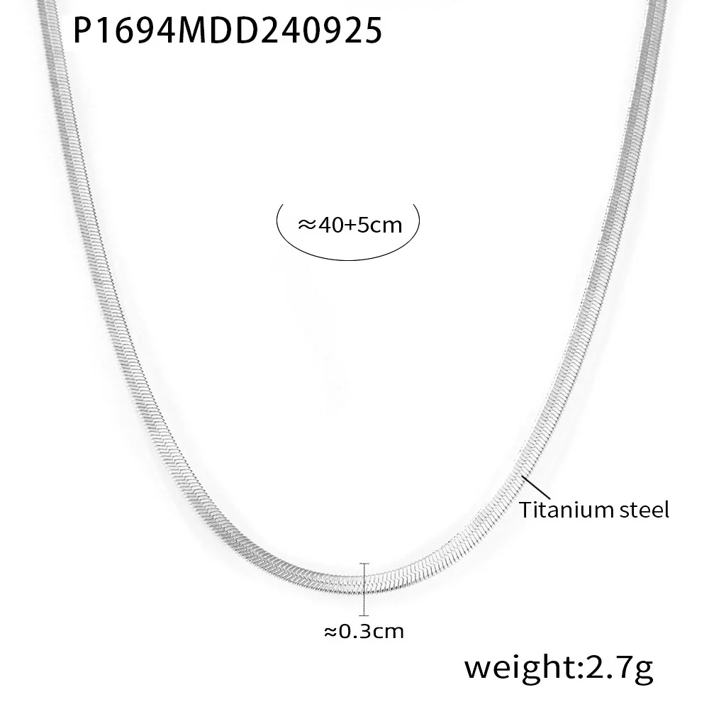 Wholesale Titanium Steel Bead Pendant Necklace With Geometric Pattern And Electroplating For Women - Image 9
