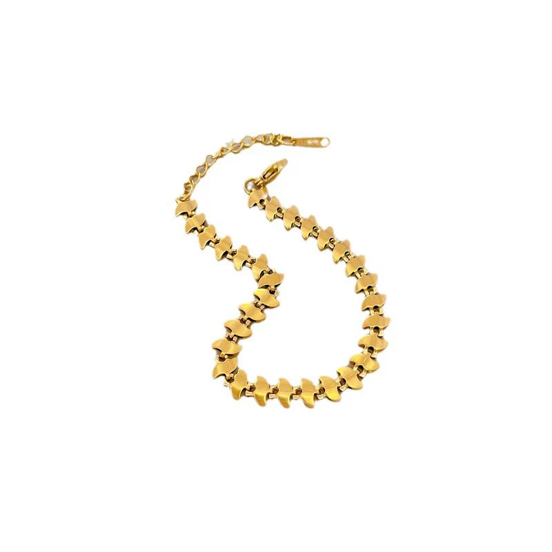 Wholesale Titanium Steel Constellation Pattern Chain Bracelet For Women Cold Style Inlaid With Gold - Image 5
