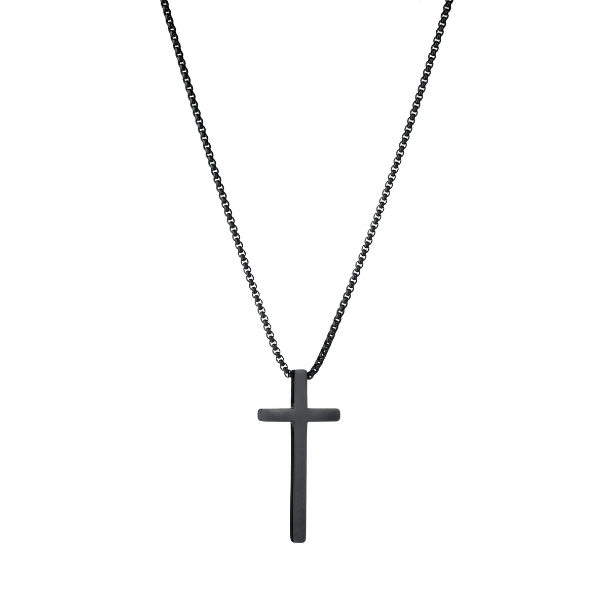 Wholesale Titanium Steel Cross Pendant Jewelry With Pearl Chain And Electroplating Treatment - Image 6