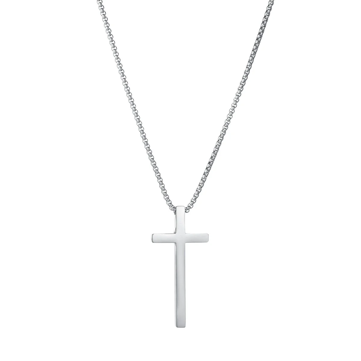 Wholesale Titanium Steel Cross Pendant Jewelry With Pearl Chain And Electroplating Treatment - Image 7