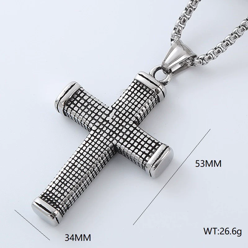 Wholesale Titanium Steel Cross Pendant Necklace Geometric Punk Hiphop Style With Polishing - Image 23