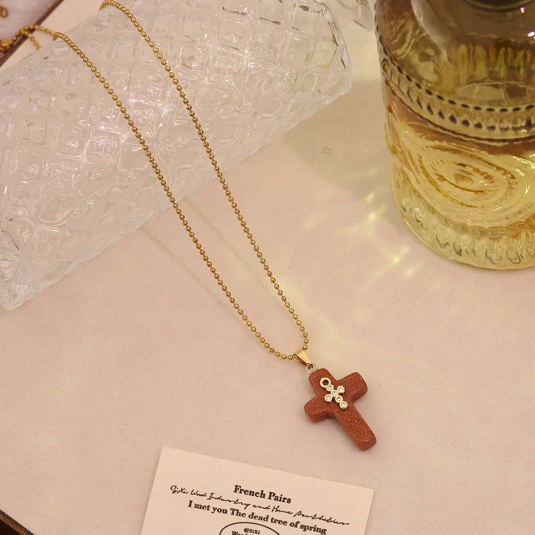 Wholesale Titanium Steel Cross Pendant Necklace Trendy Jewelry In Ins Style - Image 3
