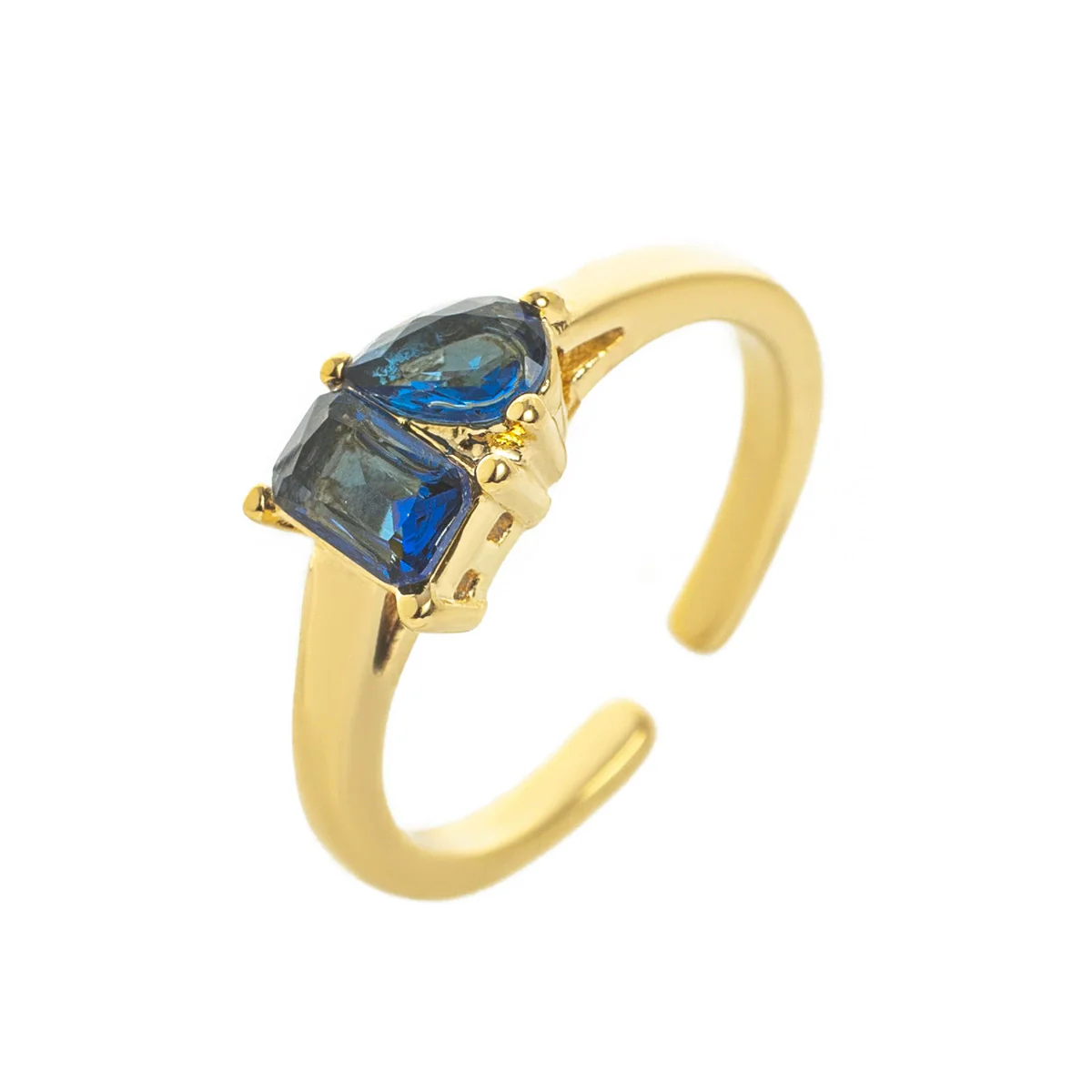 Wholesale Titanium Steel Electroplated Geometric Retro Unisex December Birthstone Ring With Color Preservation - Image 14