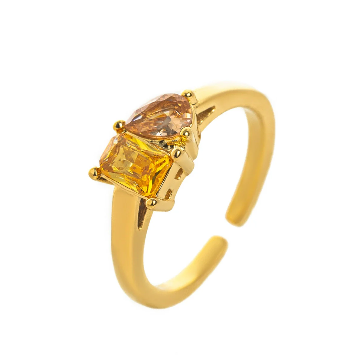 Wholesale Titanium Steel Electroplated Geometric Retro Unisex December Birthstone Ring With Color Preservation - Image 16