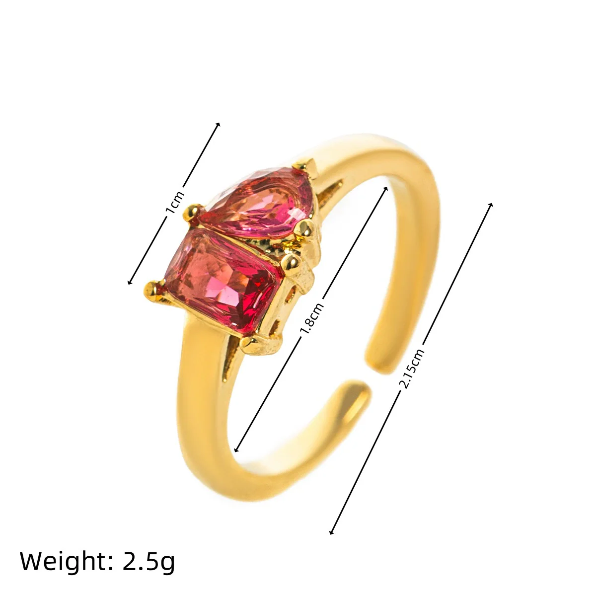 Wholesale Titanium Steel Electroplated Geometric Retro Unisex December Birthstone Ring With Color Preservation - Image 4
