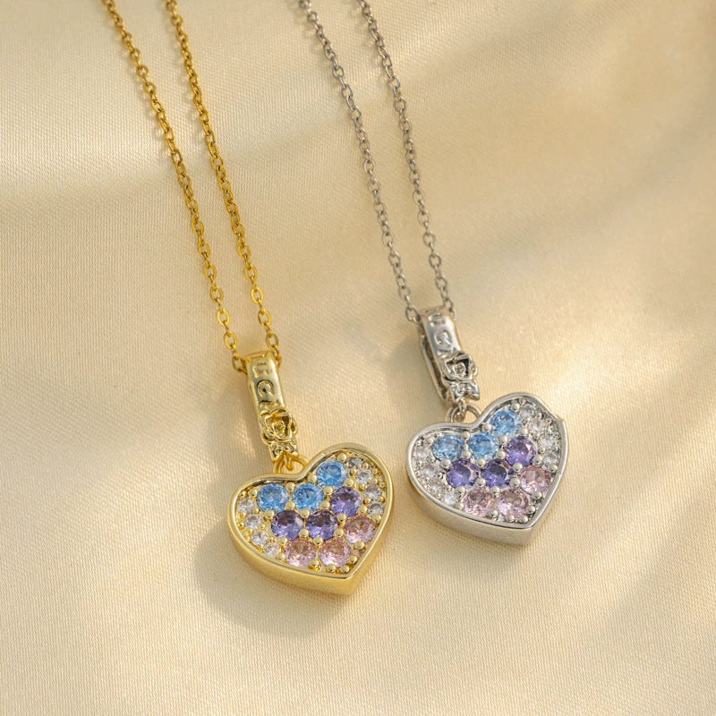Wholesale Titanium Steel Geometric Love Necklace Pendant O Chain For Women - Image 3