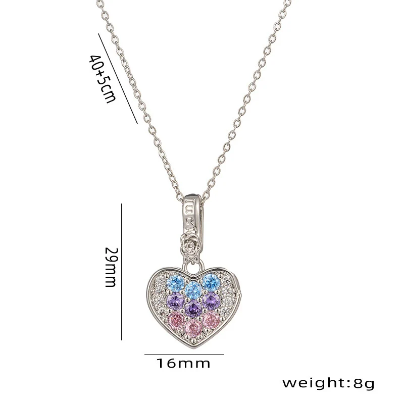 Wholesale Titanium Steel Geometric Love Necklace Pendant O Chain For Women - Image 4