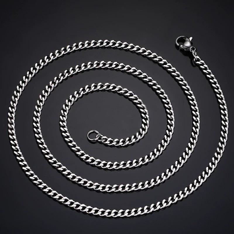 Wholesale Titanium Steel Geometric Necklace Pendant Chain Accessories With Electroplating And Grinding Treatment - Image 3