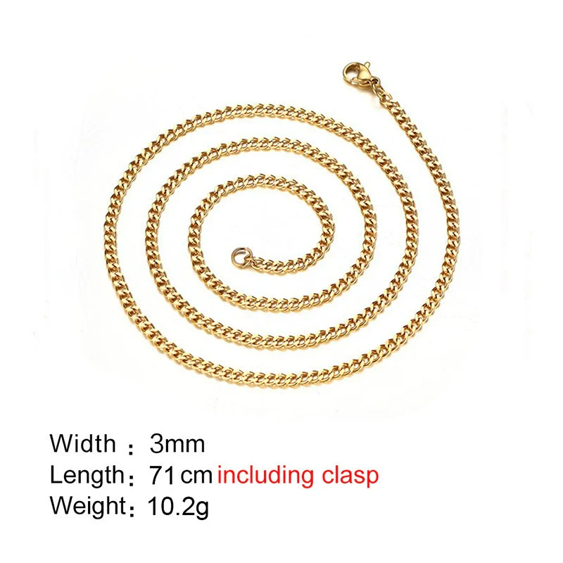 Wholesale Titanium Steel Geometric Necklace Pendant Chain Accessories With Electroplating And Grinding Treatment - Image 4