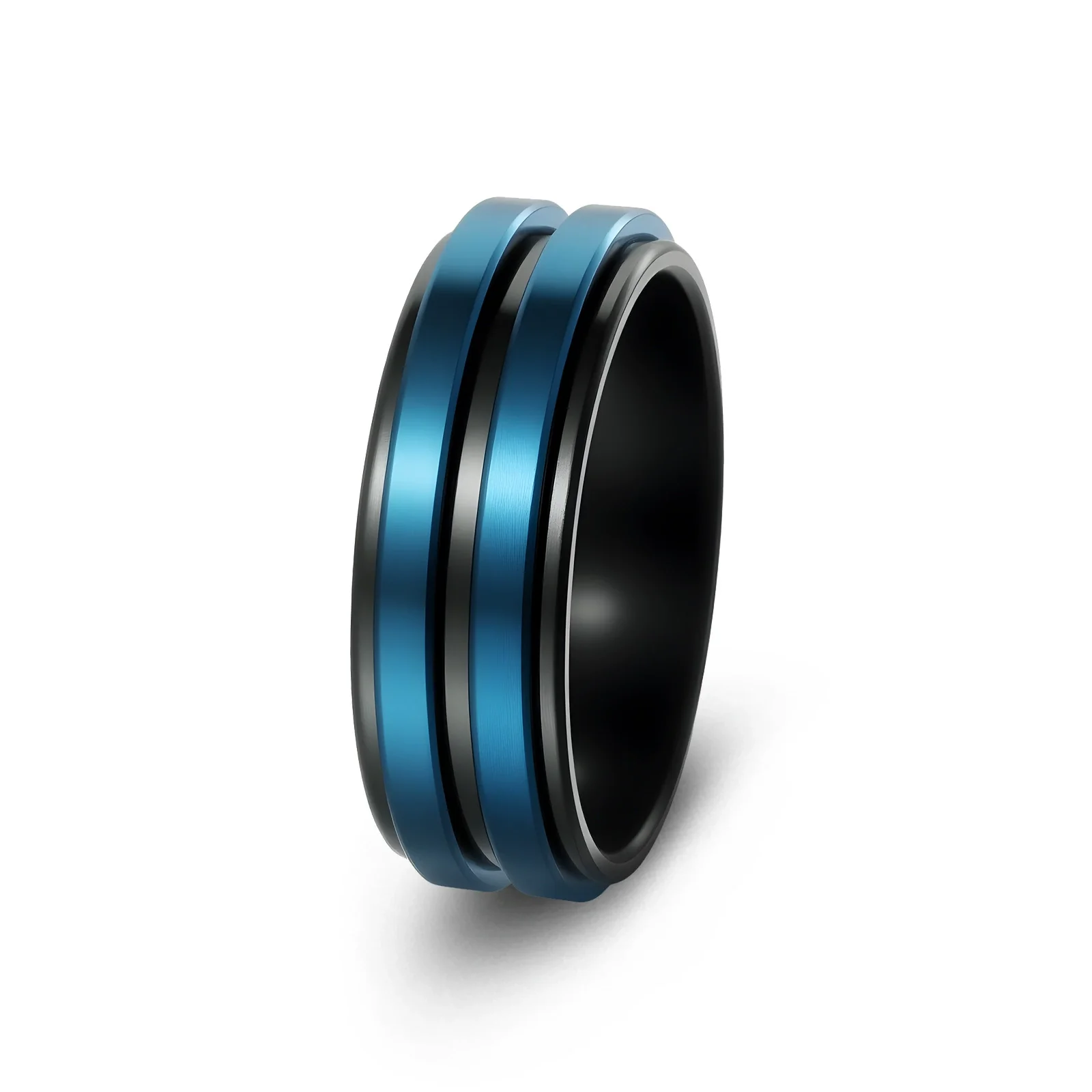 Wholesale Titanium Steel Geometric Rotating Ring Jewelry Stressrelief Hand Accessory Electroplated Unisex - Image 9