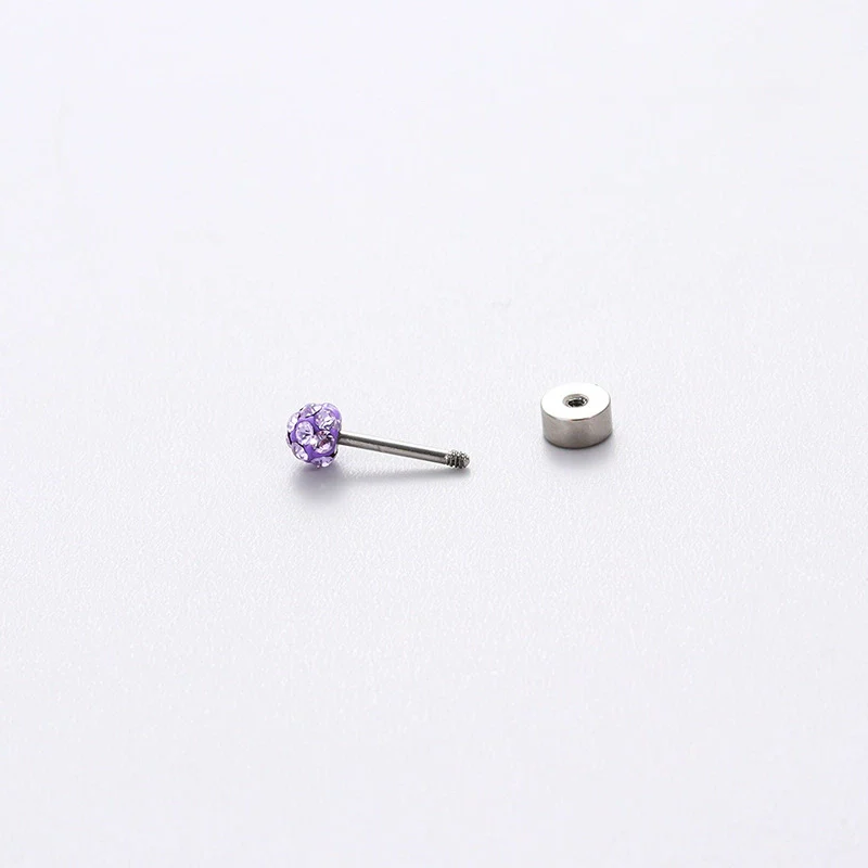Wholesale Titanium Steel Geometric Simple Style Electroplated Ear Nail For Women - Image 3