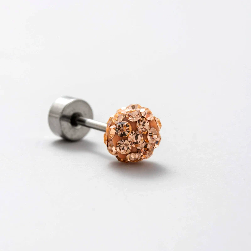 Wholesale Titanium Steel Geometric Simple Style Electroplated Ear Nail For Women - Image 7
