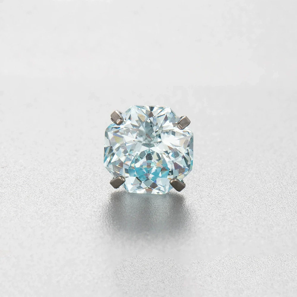 Wholesale Titanium Steel Geometric Sweet Style Zirconia Stud Earrings For Women - Image 8
