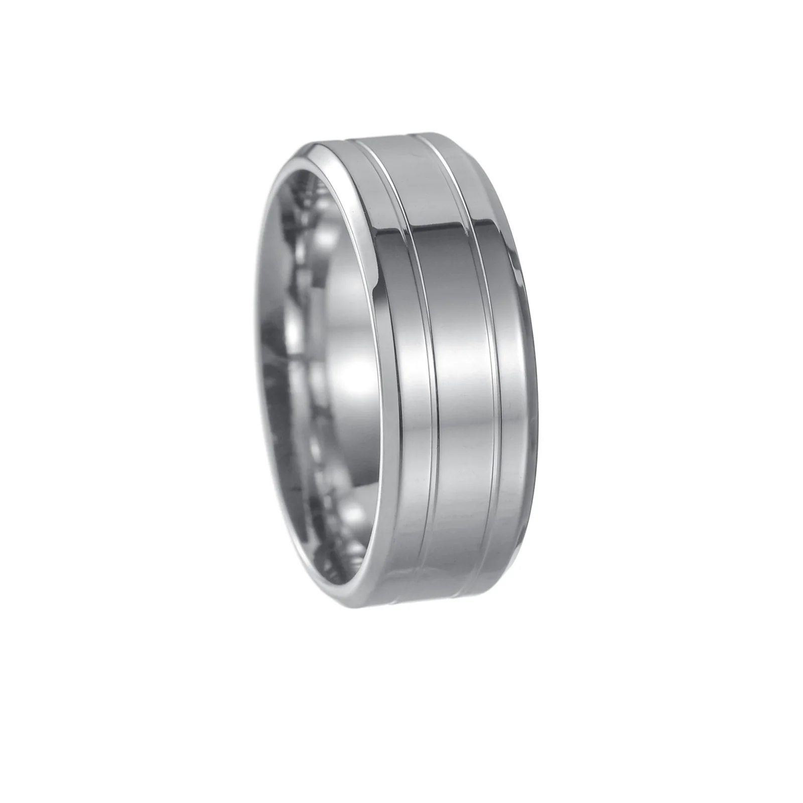 Wholesale Titanium Steel Geometric Wedding Ring For Men And Women With Electroplating Treatment Simple And Elegant Style - Image 7