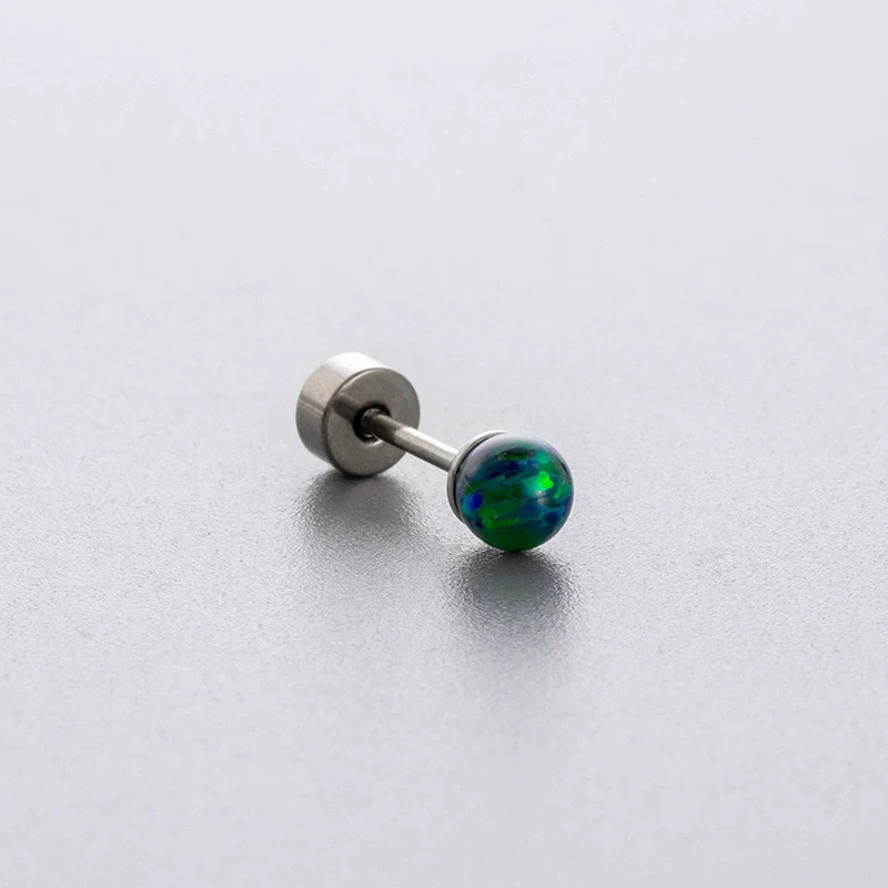 Wholesale Titanium Steel Geometric Women's Little Fresh Style Ear Nails With Zirconia - Image 3