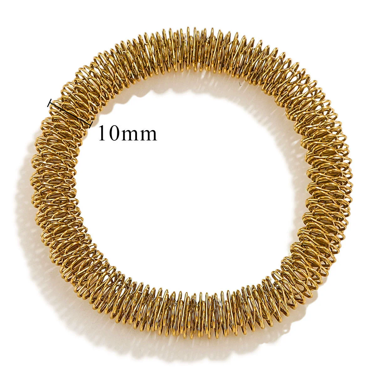 Wholesale Titanium Steel Gold Plated Wire Mesh Cshaped Adjustable Stainless Steel Bracelet For Men And Women - Image 18