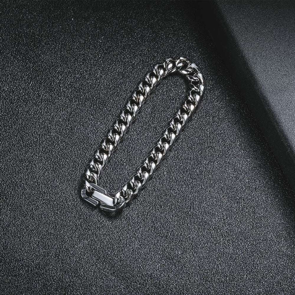 Wholesale Titanium Steel Handmade Geometric Fashion Unisex Buckle Bracelet Jewelry - Image 3