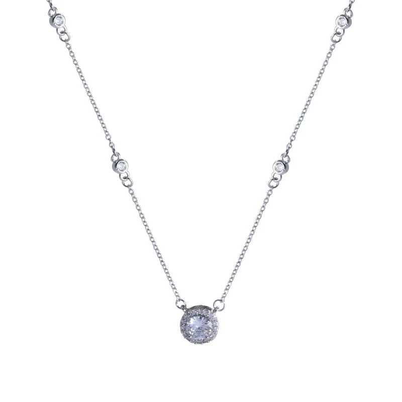 Wholesale Titanium Steel Heart Shaped Zircon Clavicle Chain Necklace For Women With Electroplating Treatment - Image 5