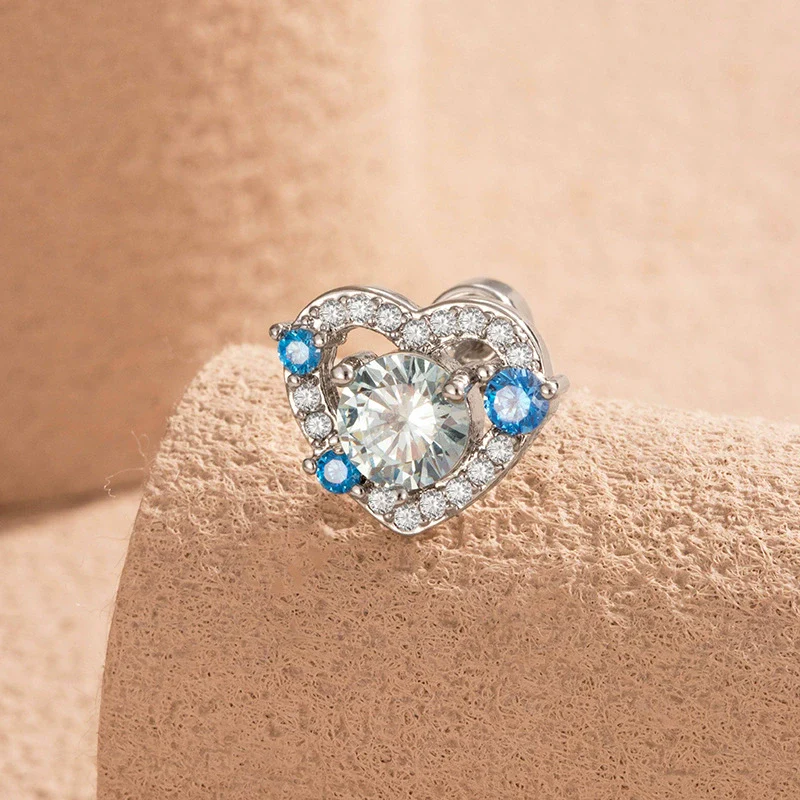 Wholesale Titanium Steel Princess Style Inlaid Zircon Ear Nail With Eight Heart Eight Arrows Design - Image 2