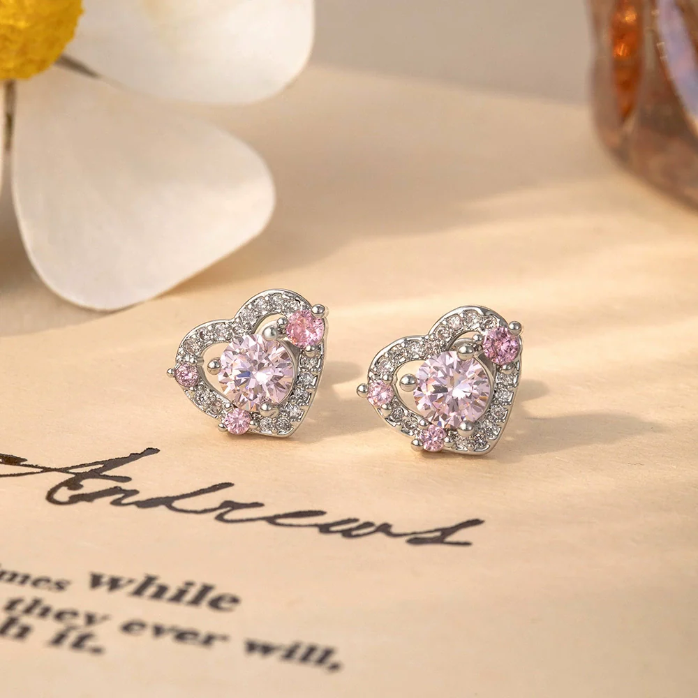 Wholesale Titanium Steel Princess Style Inlaid Zircon Ear Nail With Eight Heart Eight Arrows Design - Image 3