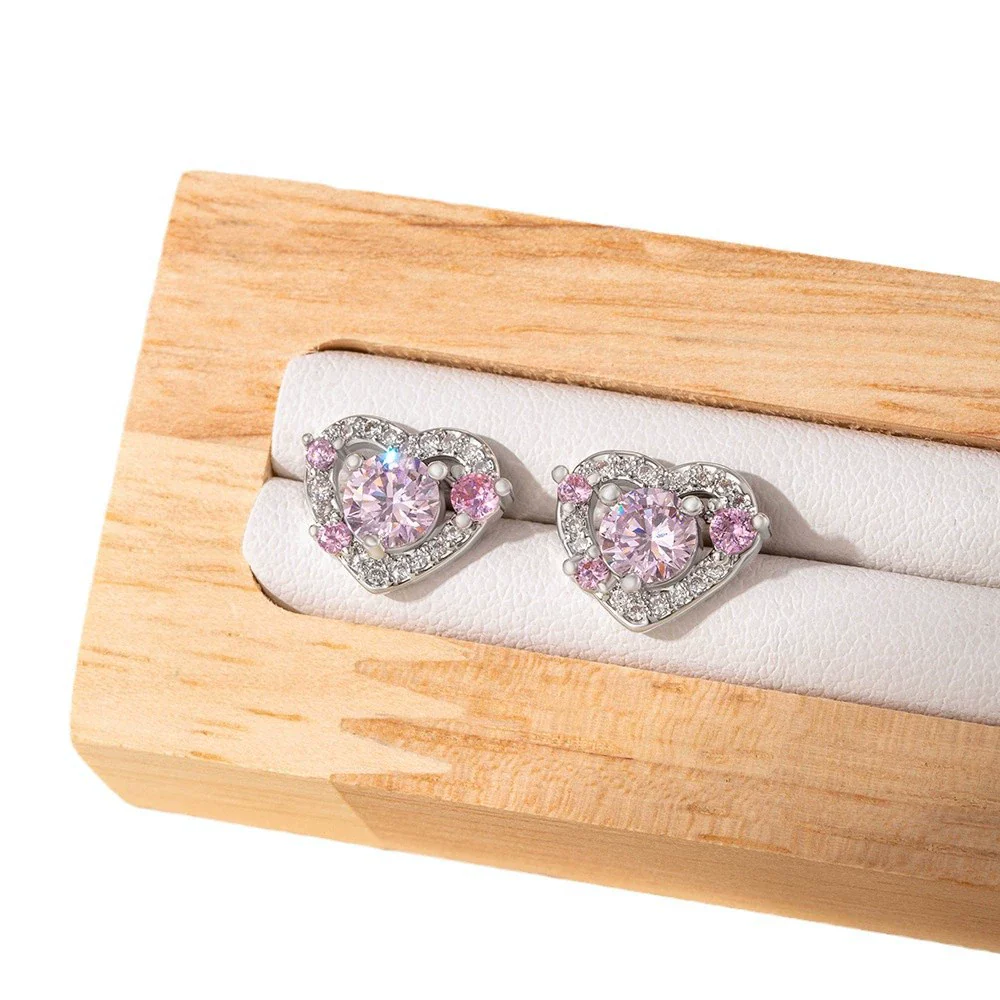 Wholesale Titanium Steel Princess Style Inlaid Zircon Ear Nail With Eight Heart Eight Arrows Design - Image 5