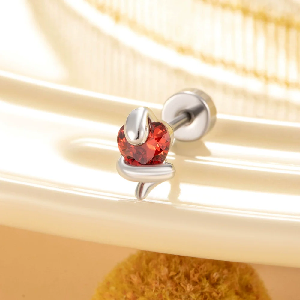 Wholesale Titanium Steel Punk Style Snake Shaped Women's Ear Nail Set With Precious Stones - Image 13