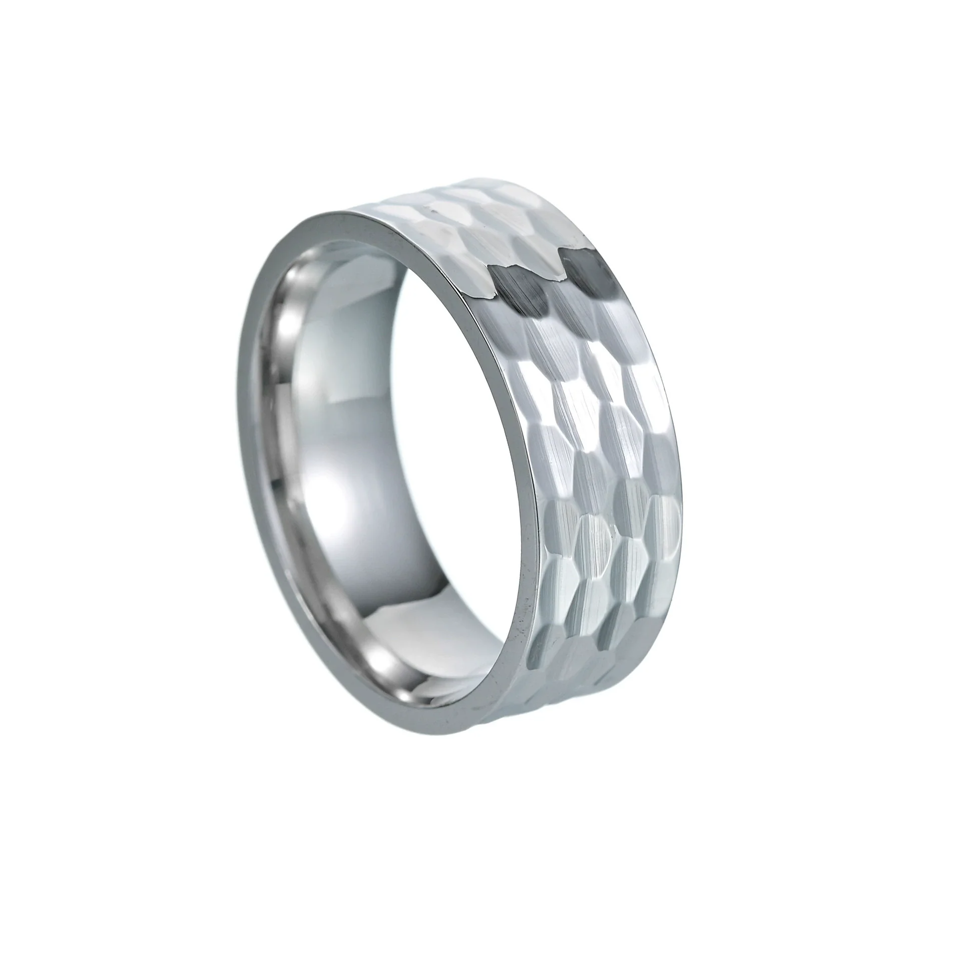 Wholesale Titanium Steel Ring Vacuum Plated Geometric Pattern Retro Highend Unisex Jewelry - Image 3