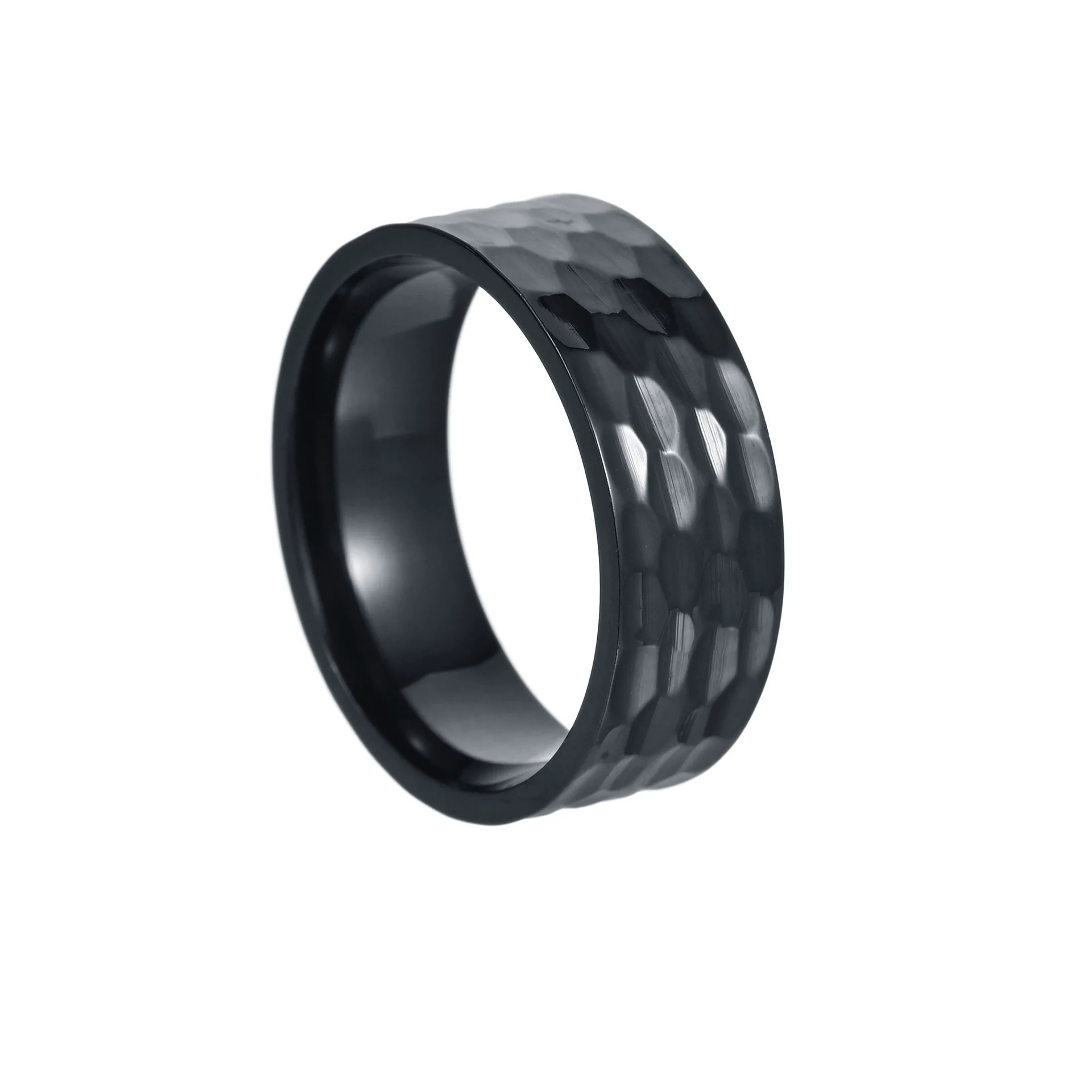 Wholesale Titanium Steel Ring Vacuum Plated Geometric Pattern Retro Highend Unisex Jewelry - Image 4