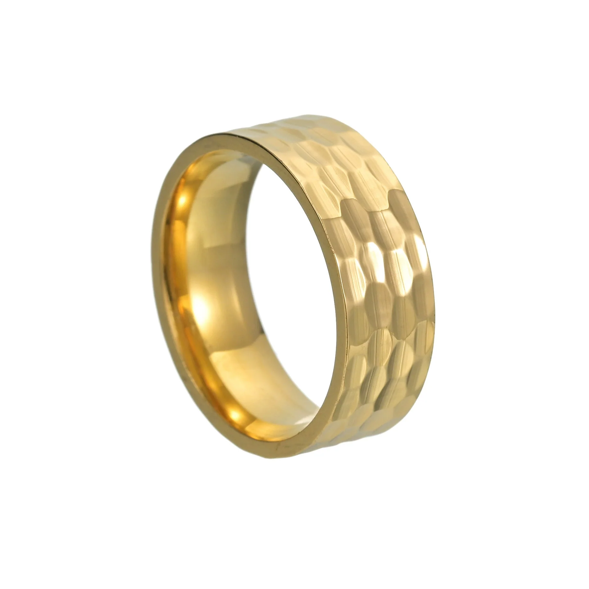 Wholesale Titanium Steel Ring Vacuum Plated Geometric Pattern Retro Highend Unisex Jewelry - Image 5