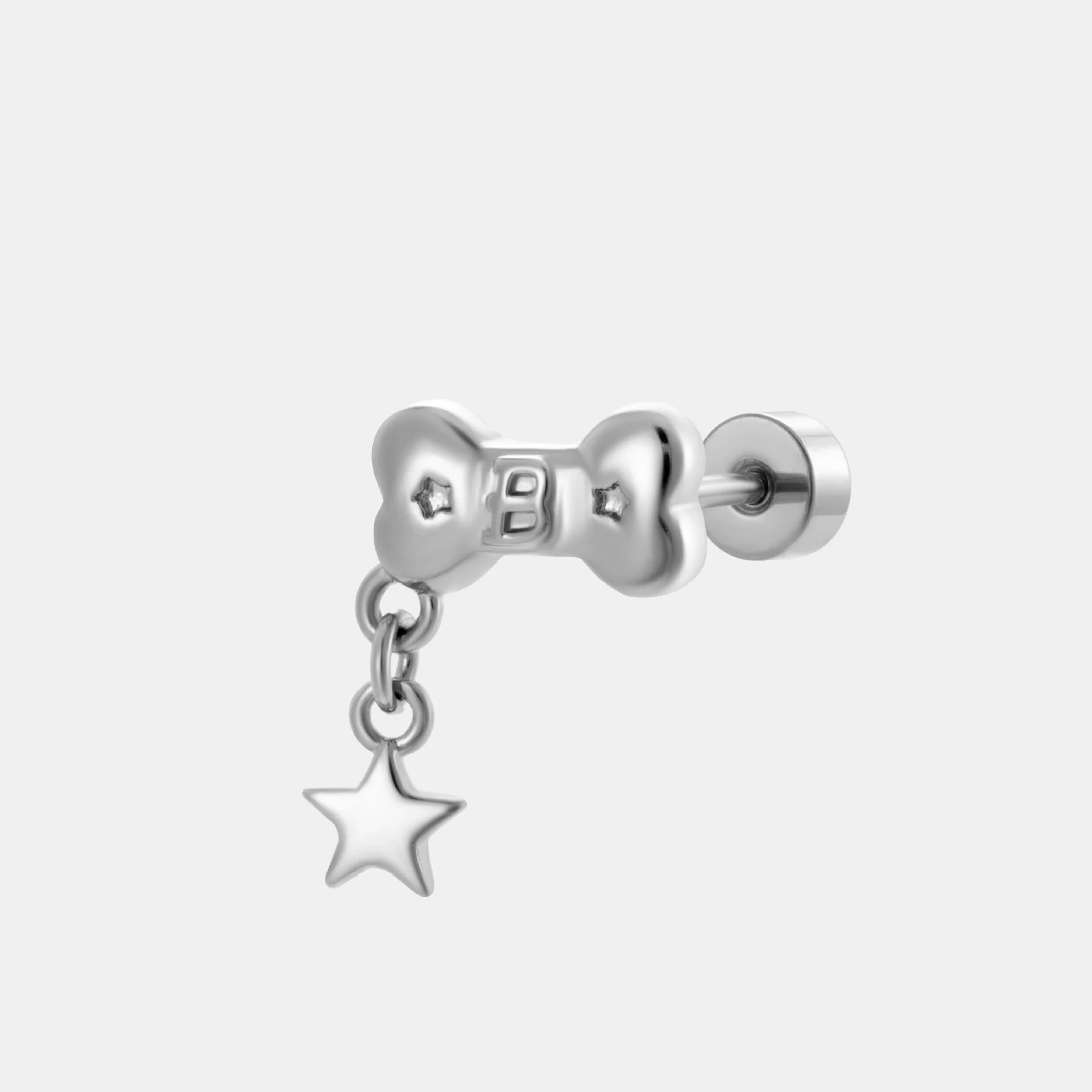 Wholesale Titanium Steel Round Cake Bone Ear Bone Nail With Electroplating Treatment And Cute Personality Style - Image 6