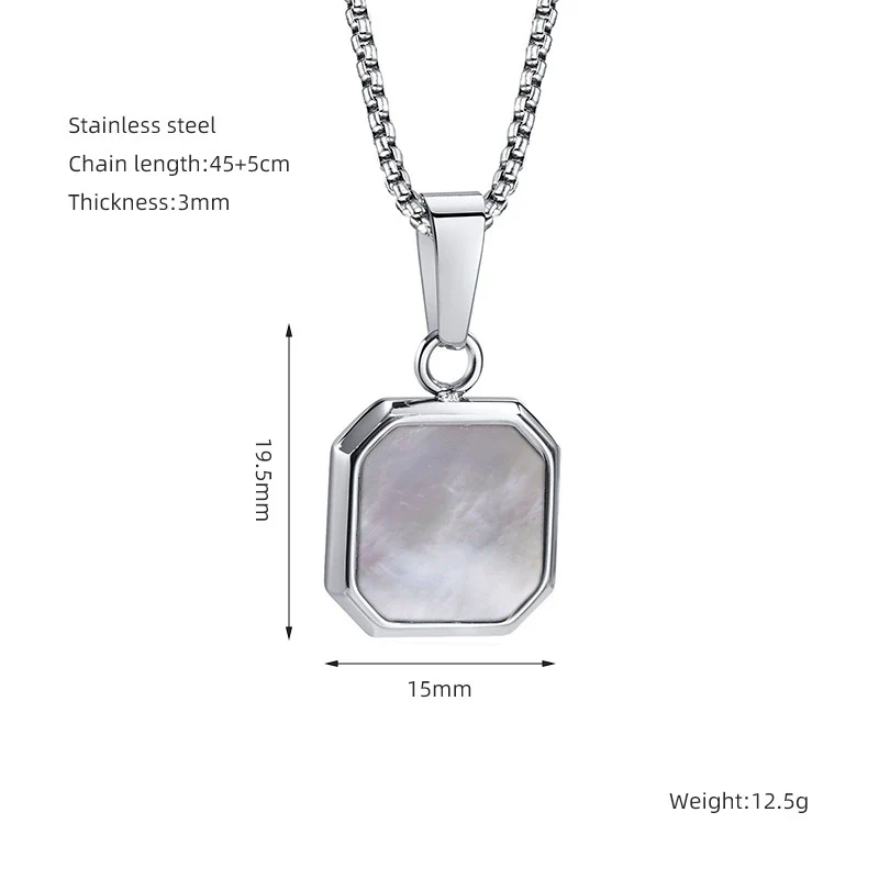 Wholesale Titanium Steel 316L Stainless Steel Geometric Pendant Necklace For Women Light Luxury With Natural Gold Sand - Image 11
