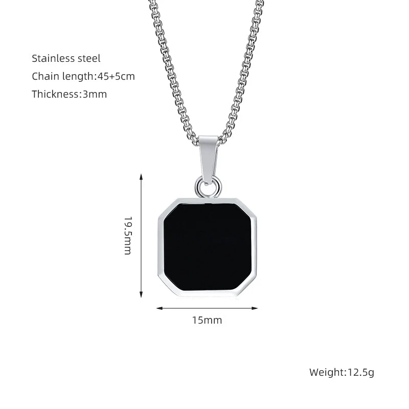 Wholesale Titanium Steel 316L Stainless Steel Geometric Pendant Necklace For Women Light Luxury With Natural Gold Sand - Image 12