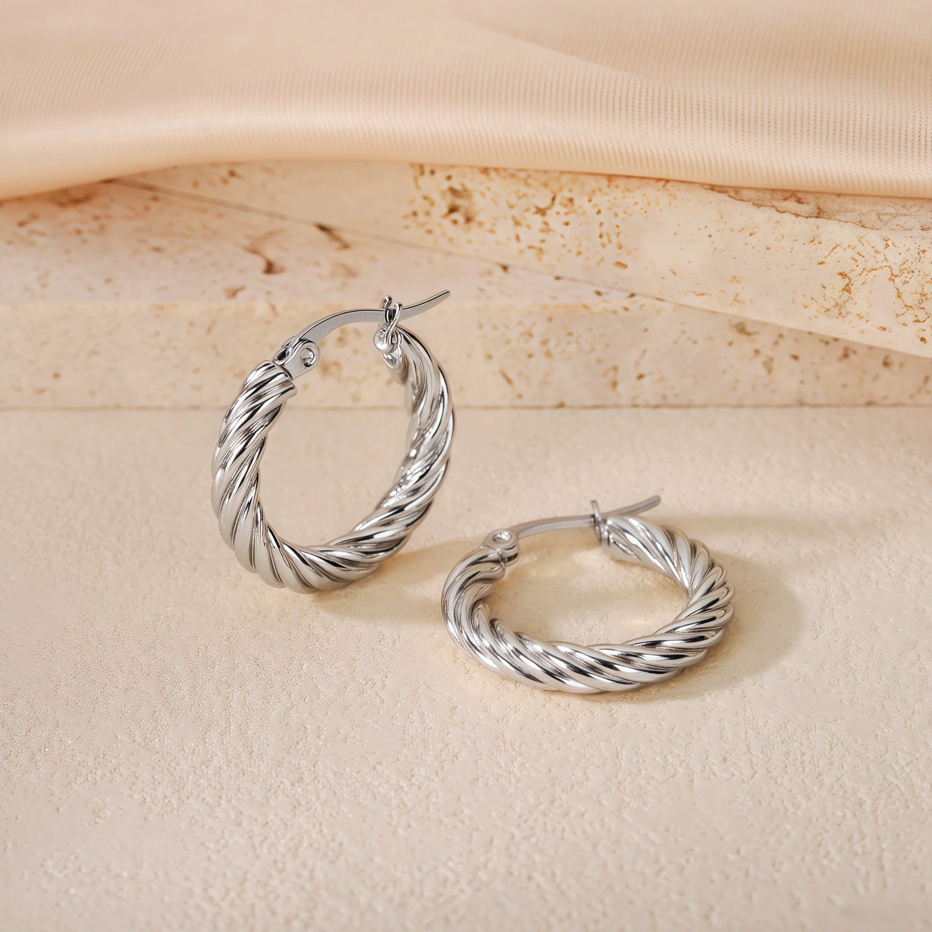 Wholesale Titanium Steel Women's Geometric Earrings Fashion Elegant Stereo Highend Polish Style - Image 10