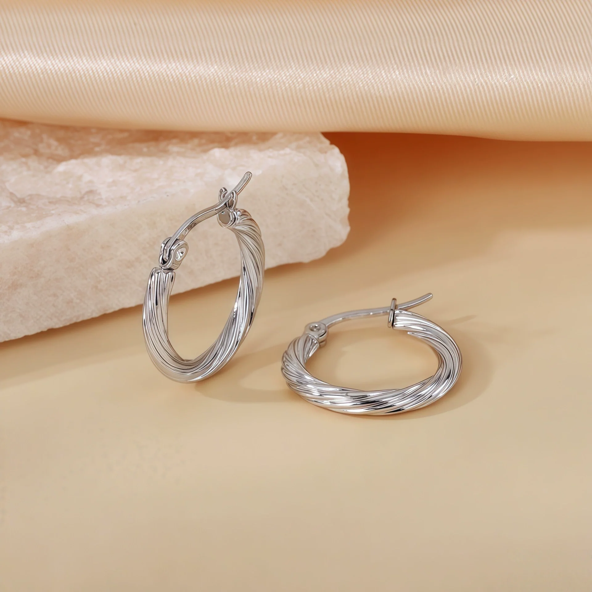 Wholesale Titanium Steel Women's Geometric Earrings Fashion Elegant Stereo Highend Polish Style - Image 38
