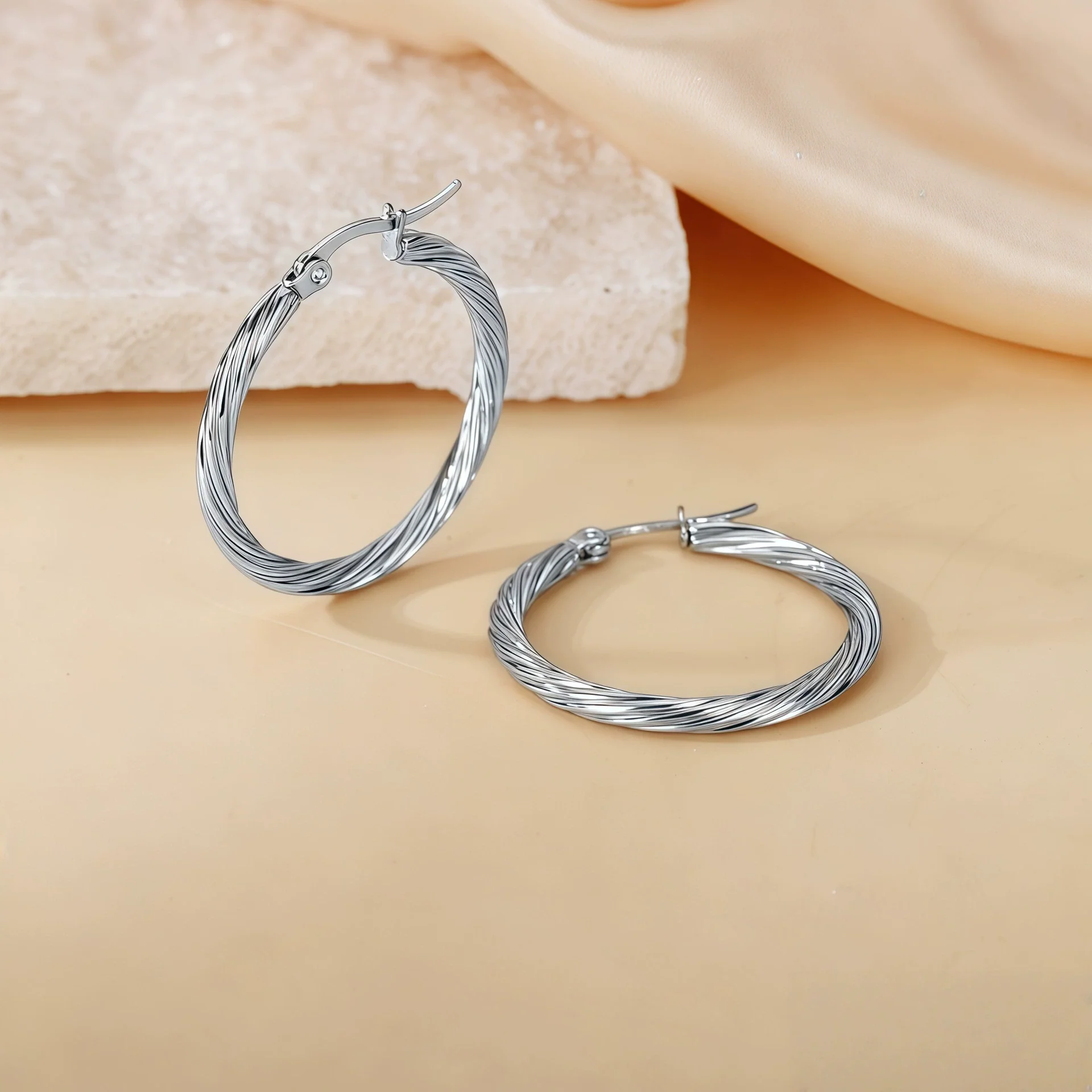 Wholesale Titanium Steel Women's Geometric Earrings Fashion Elegant Stereo Highend Polish Style - Image 40