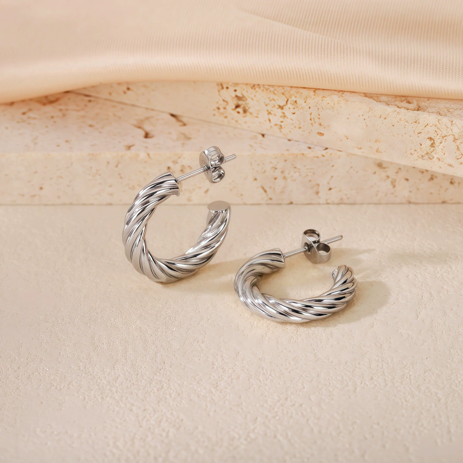 Wholesale Titanium Steel Women's Geometric Earrings Fashion Elegant Stereo Highend Polish Style - Image 44
