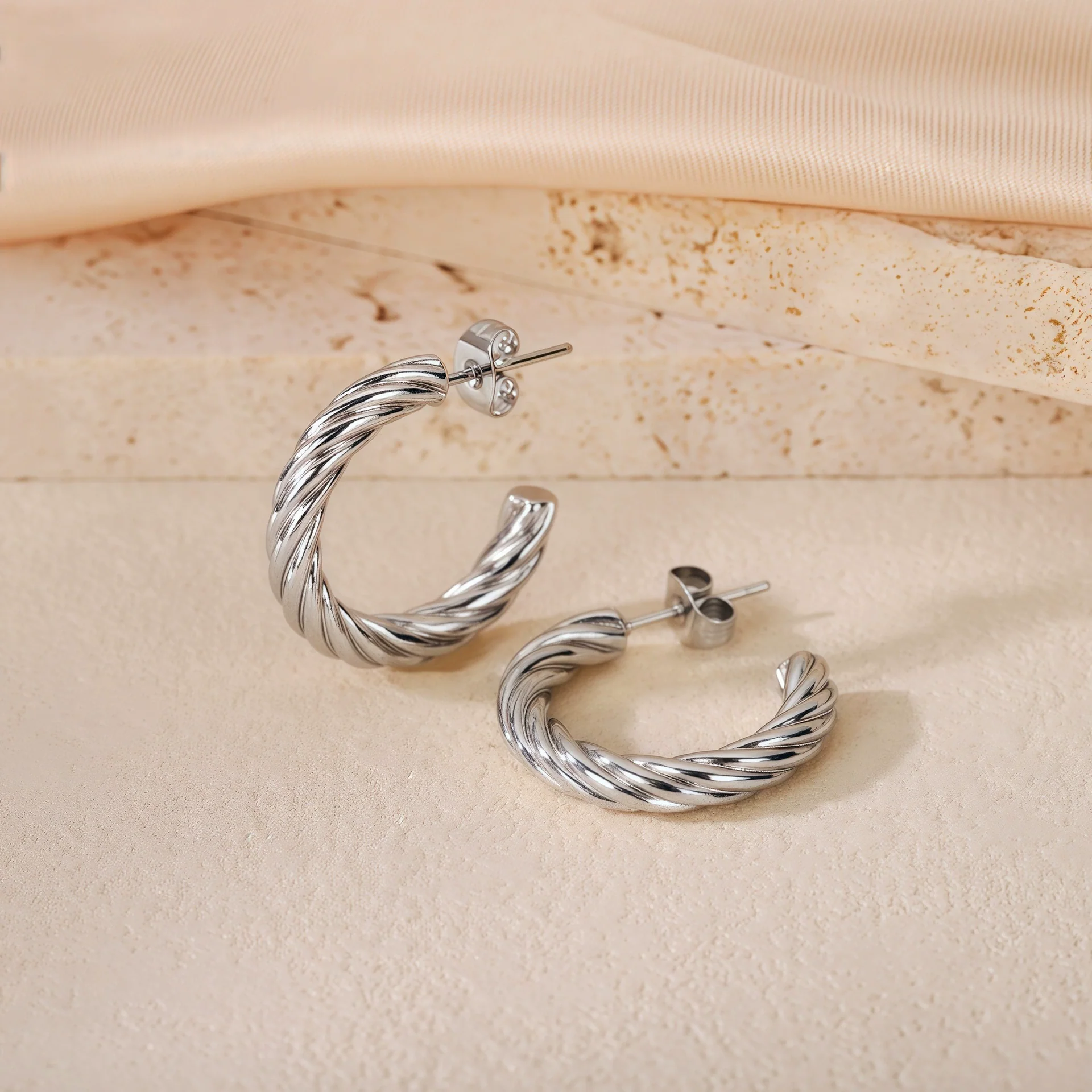 Wholesale Titanium Steel Women's Geometric Earrings Fashion Elegant Stereo Highend Polish Style - Image 45