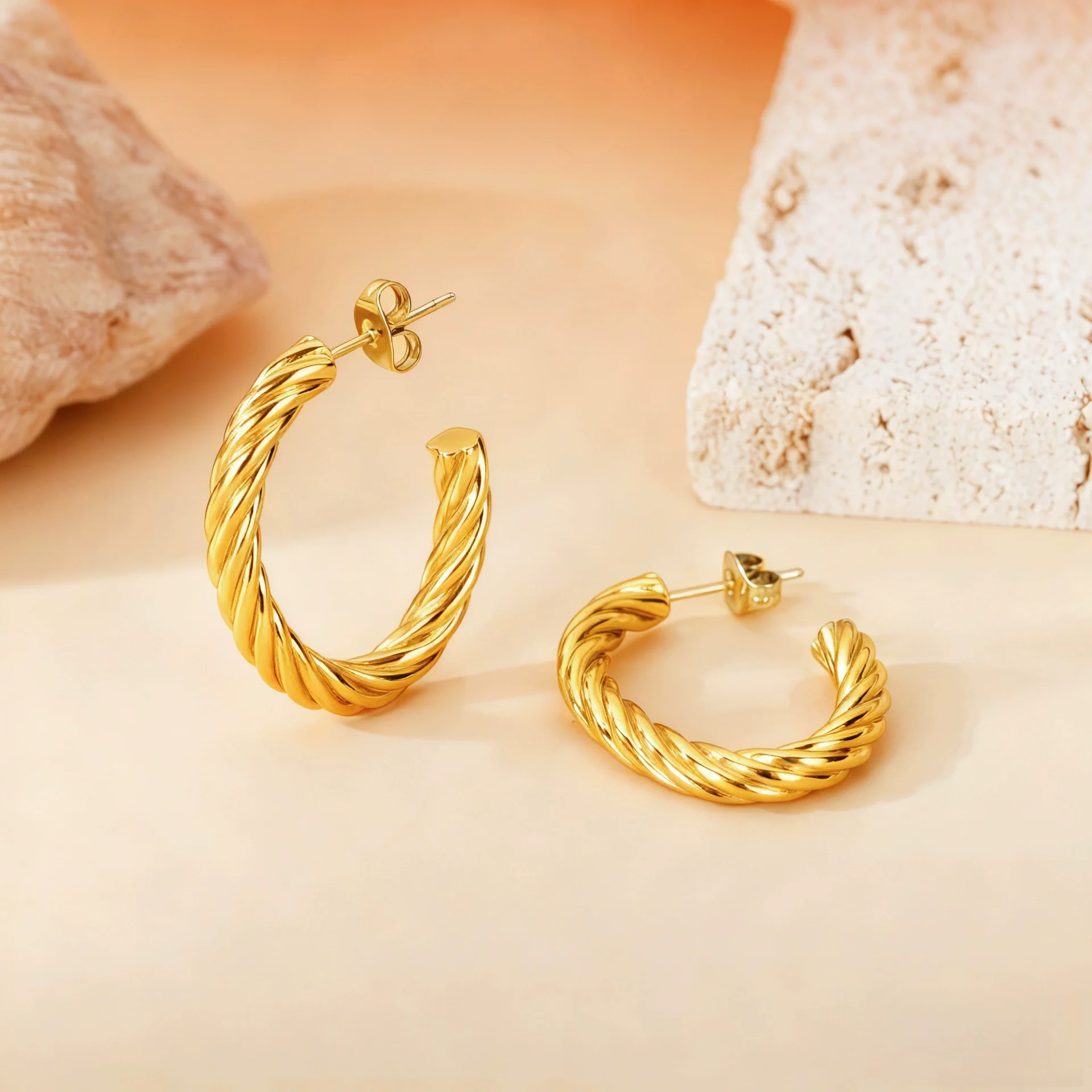 Wholesale Titanium Steel Women's Geometric Earrings Fashion Elegant Stereo Highend Polish Style - Image 53