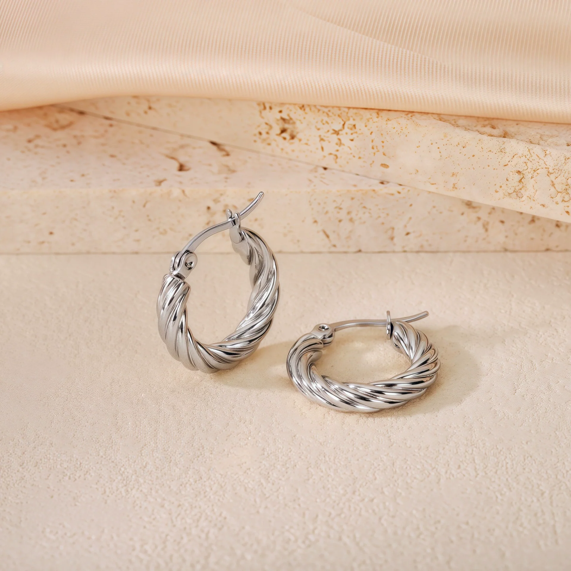 Wholesale Titanium Steel Women's Geometric Earrings Fashion Elegant Stereo Highend Polish Style - Image 9